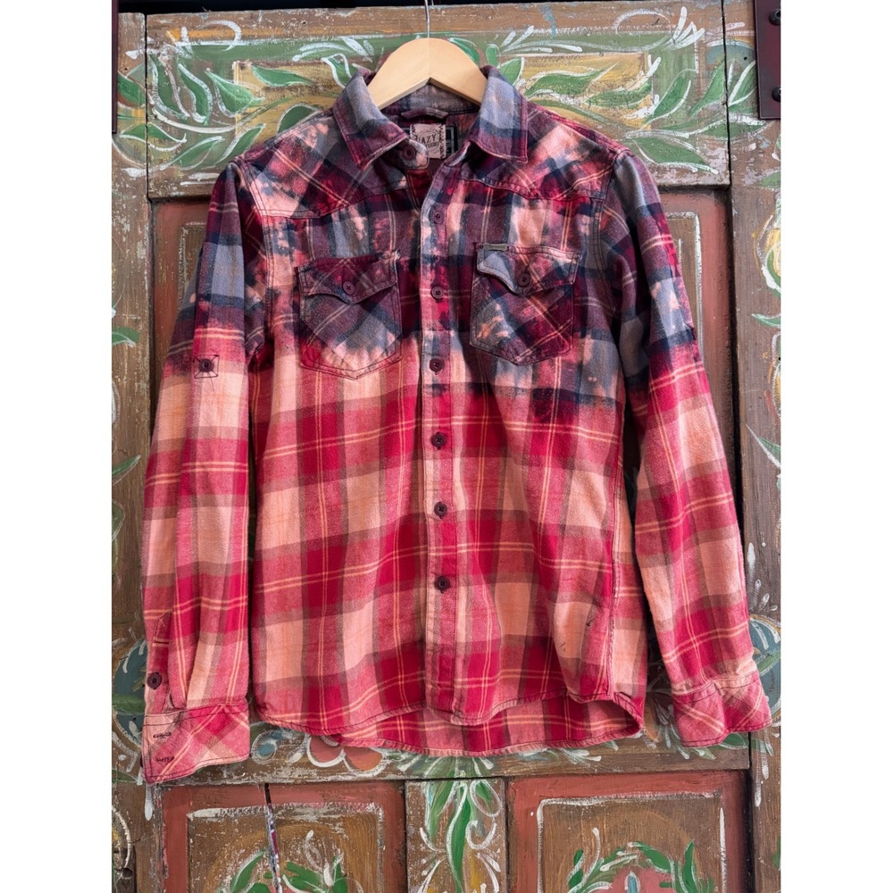 Upcycled/Reworked Flannel Shirt| Vintage Cat Patchwork| Cottage Core| XS - Picture 4 of 6